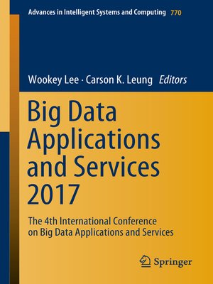 cover image of Big Data Applications and Services 2017